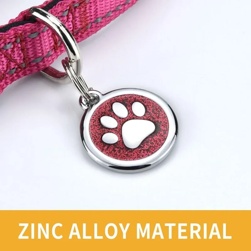 Pet ID Tags Free Engraving Pet Anti-lost Collar Pendant Personalized Puppy Name Tag Cat Paw Decoration Customized Product