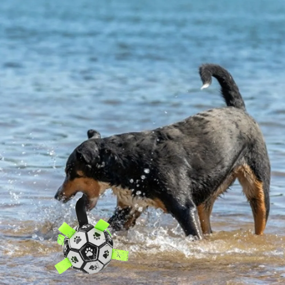 Interactive Pet Football Toys With Grab Tabs Dog Bite Chew Balls Pets Accessories Puppy Outdoor Training Soccer 15cm