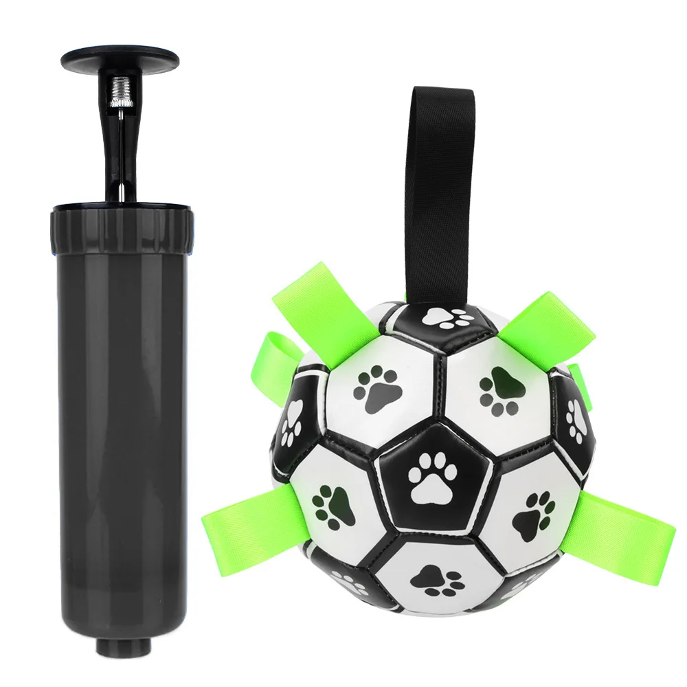Interactive Pet Football Toys With Grab Tabs Dog Bite Chew Balls Pets Accessories Puppy Outdoor Training Soccer 15cm