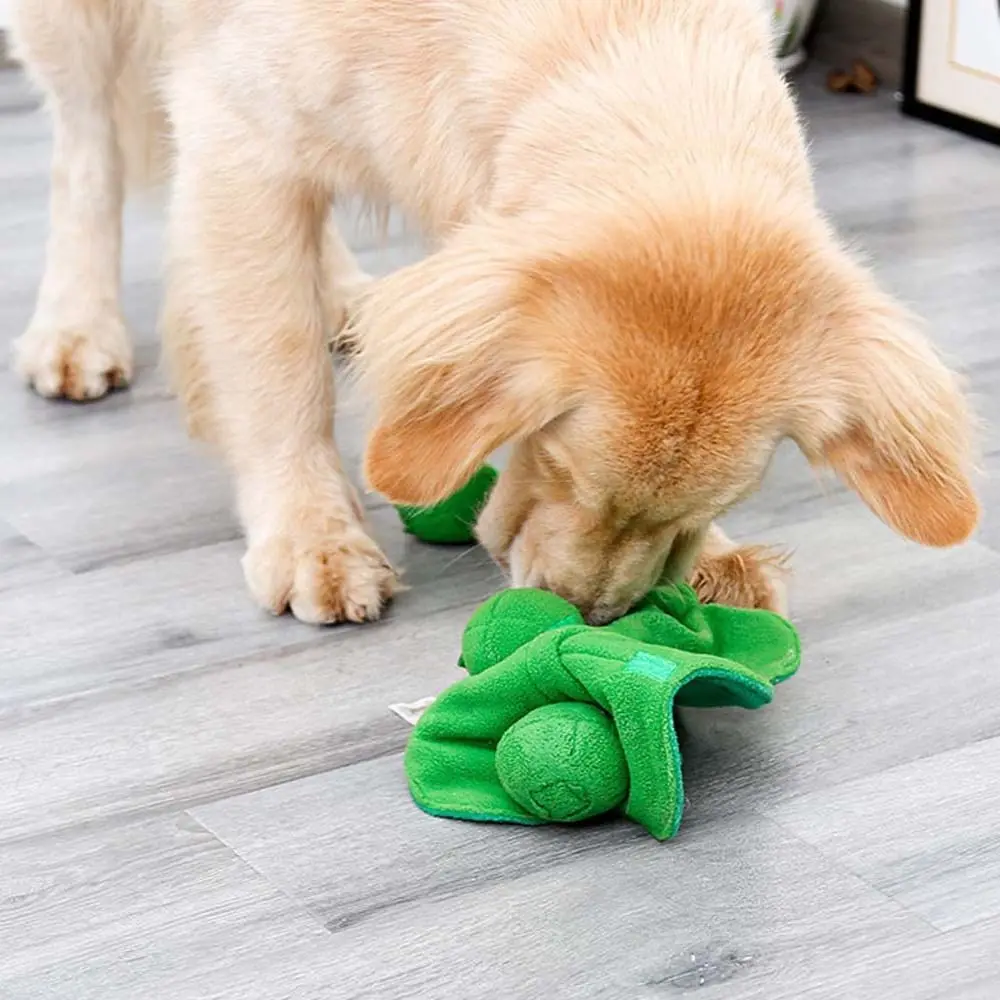 Sniffing Dog Toy Squeaky Plush Treat Dispenser IQ Puzzle Toys Stress Reliever Interactive Ball Dog Snuffle Bowl Puppy Chew Toy