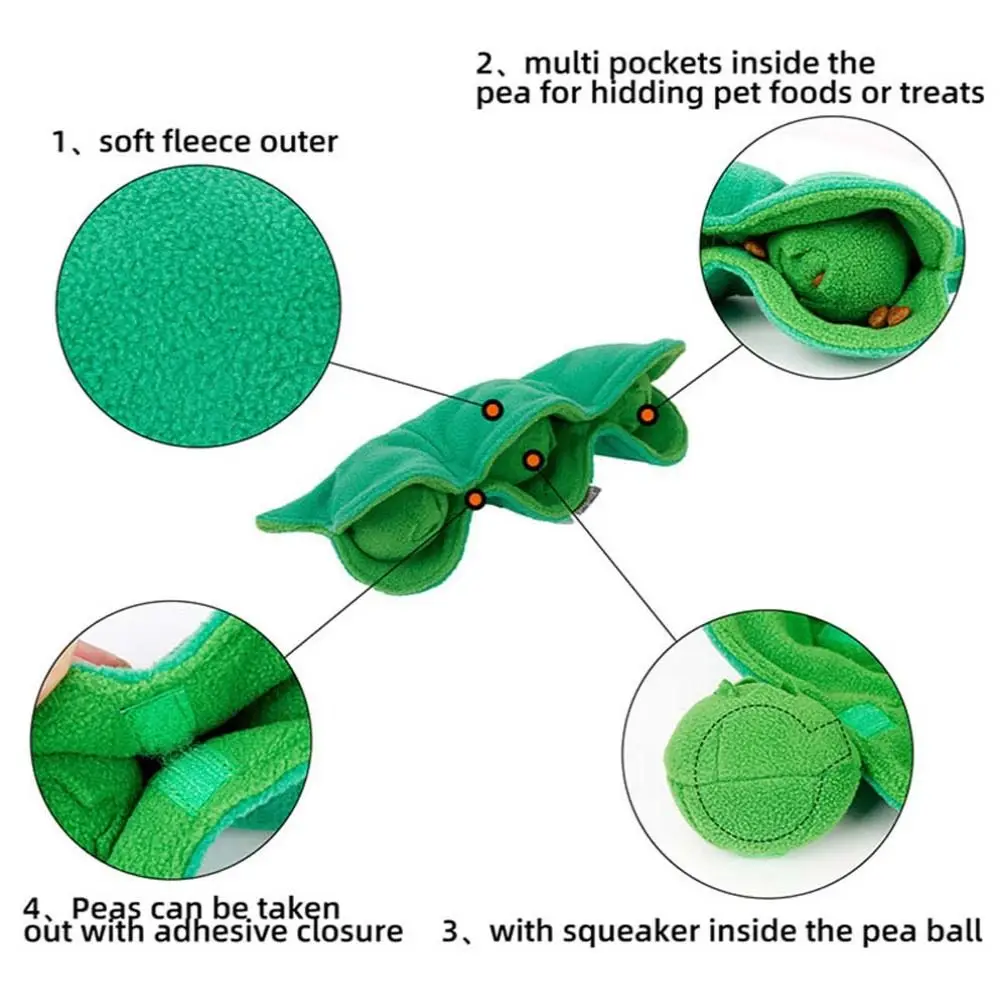 Sniffing Dog Toy Squeaky Plush Treat Dispenser IQ Puzzle Toys Stress Reliever Interactive Ball Dog Snuffle Bowl Puppy Chew Toy