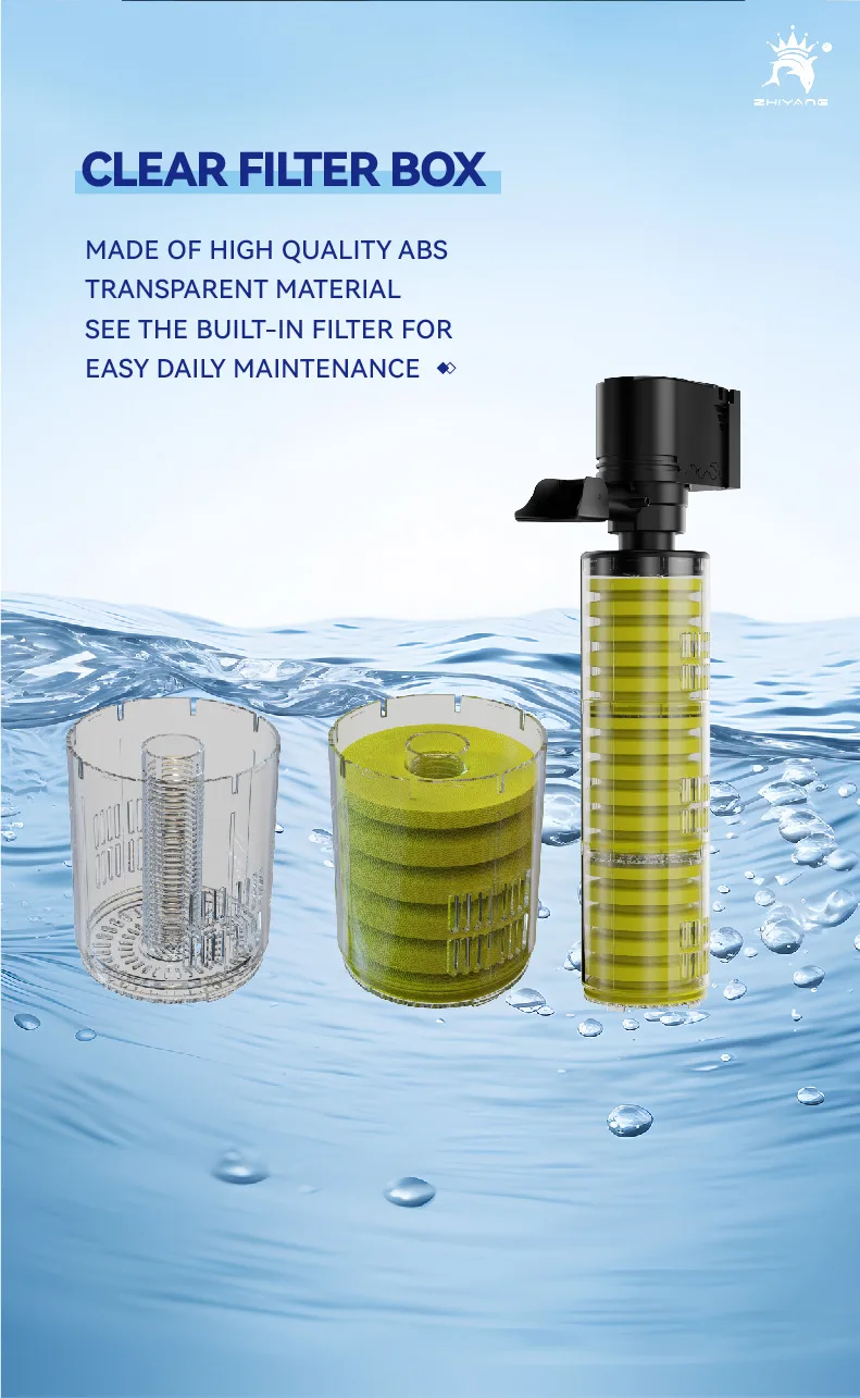 110V 220V new reinforced aquarium built-in sponge filter three-in-one circulating silent water pump oxygenation filter pump