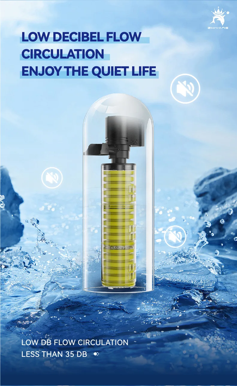 110V 220V new reinforced aquarium built-in sponge filter three-in-one circulating silent water pump oxygenation filter pump