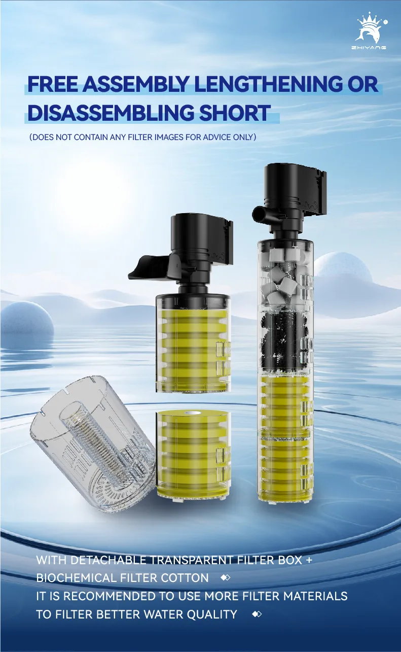 110V 220V new reinforced aquarium built-in sponge filter three-in-one circulating silent water pump oxygenation filter pump