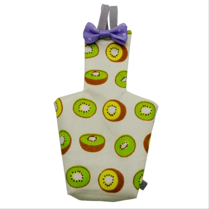 Parrot Diaper With Bowtie Cute Colorful Fruit Floral Cockatiel Pigeons Small Medium Large Pet Birds Flight Suit Clothes Washable