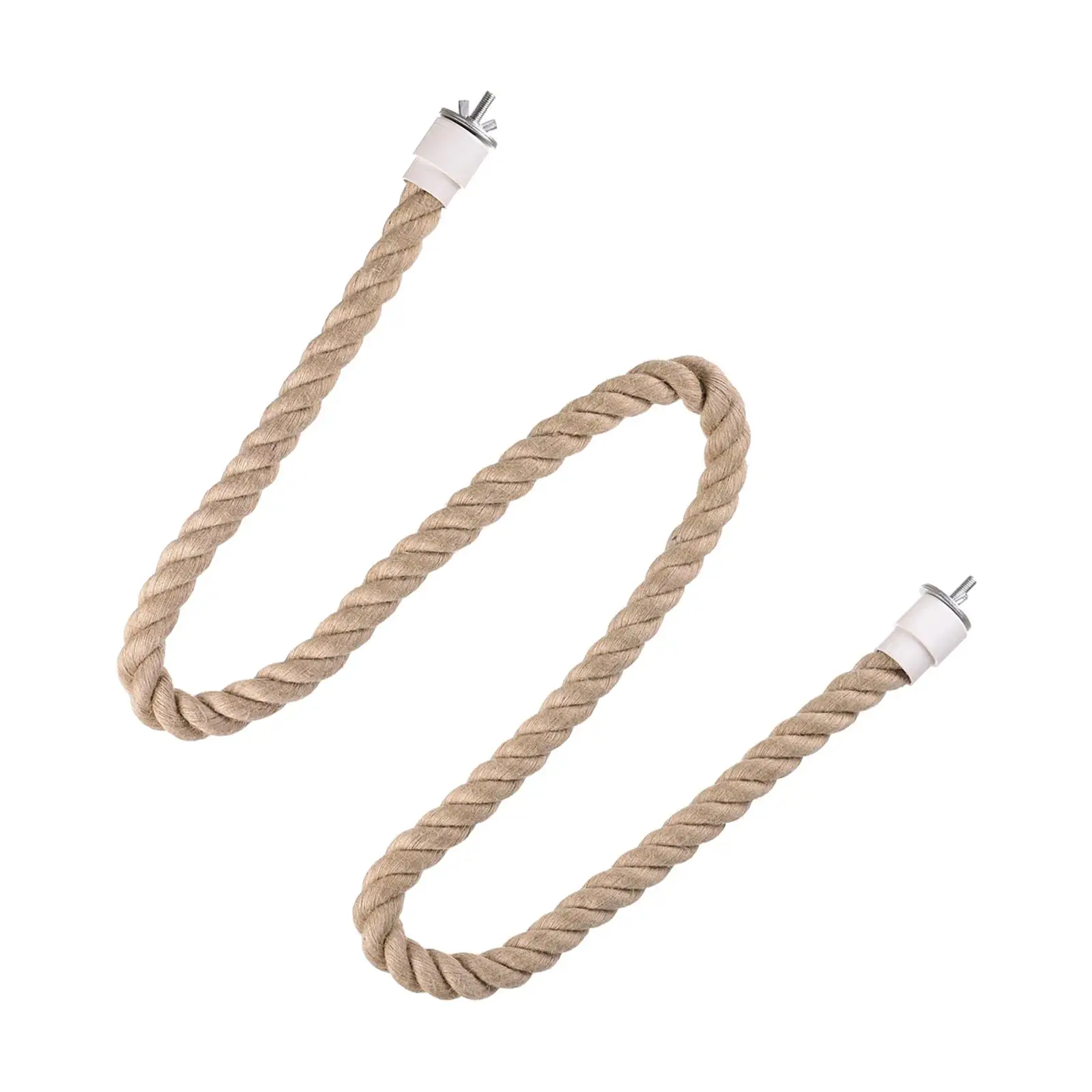 Parrot Rope Parrot Cage Toy Bird Perch Stand Bird Parrot Chewing Toy for Parakeet Conures Cockatiels Budgie Primary Color