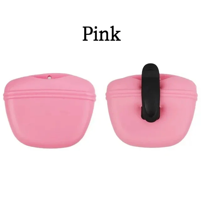 Manufacturer Silicone Pet Dog Training Waist Bag Portable Food Reward Storage Bag Puppy Snack Bag with Magnetic Clip Pet Outing