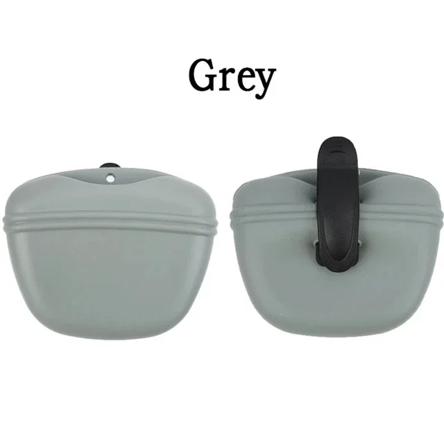 Manufacturer Silicone Pet Dog Training Waist Bag Portable Food Reward Storage Bag Puppy Snack Bag with Magnetic Clip Pet Outing
