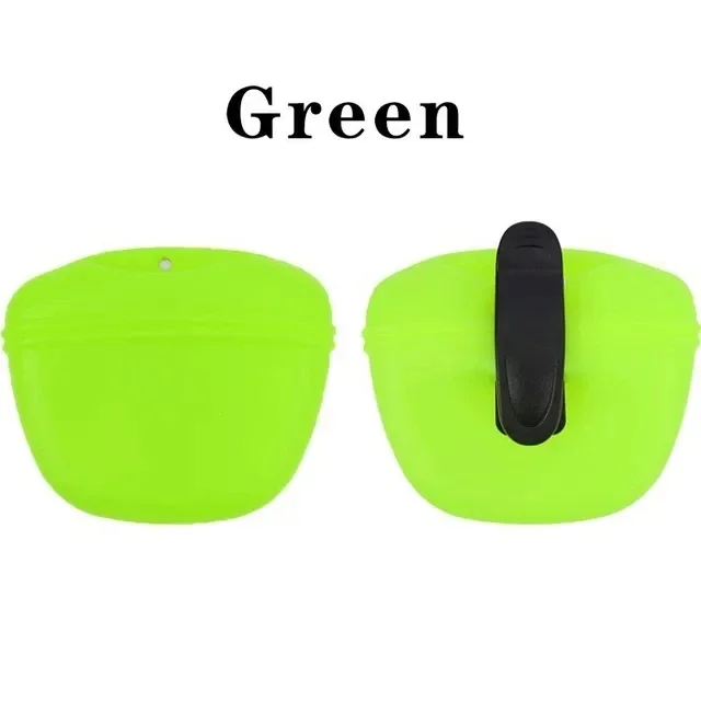 Manufacturer Silicone Pet Dog Training Waist Bag Portable Food Reward Storage Bag Puppy Snack Bag with Magnetic Clip Pet Outing