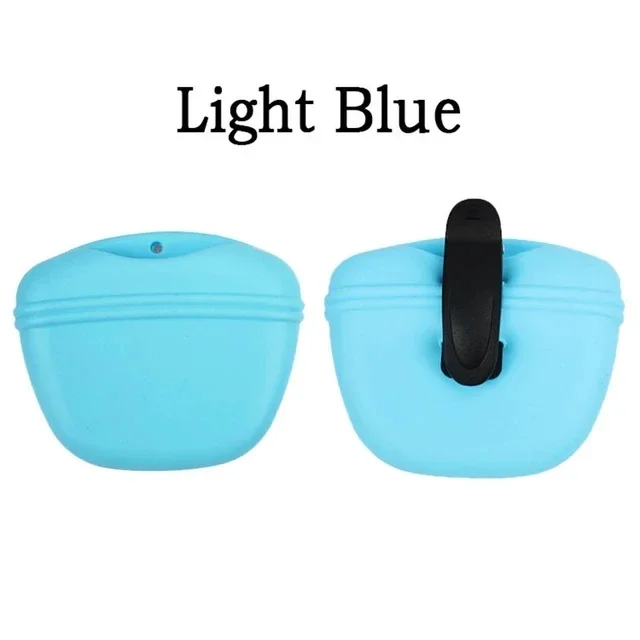 Manufacturer Silicone Pet Dog Training Waist Bag Portable Food Reward Storage Bag Puppy Snack Bag with Magnetic Clip Pet Outing