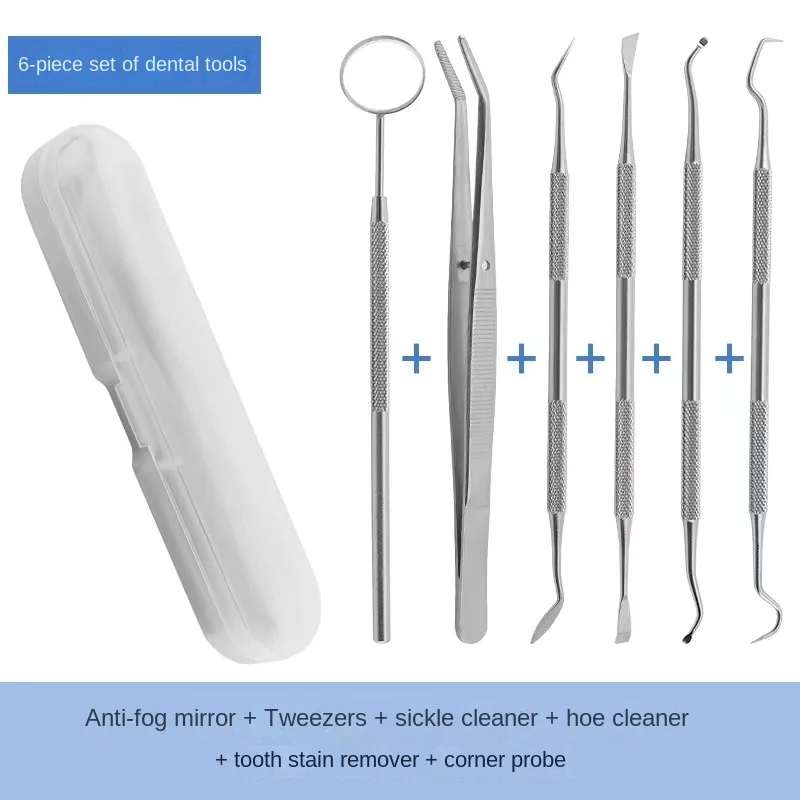 Stainless Steel Pet Tooth Cleaning Tool, Used To Remove Stains and Tartar. Dental Endoscopic Care Set for Dogs and Cats