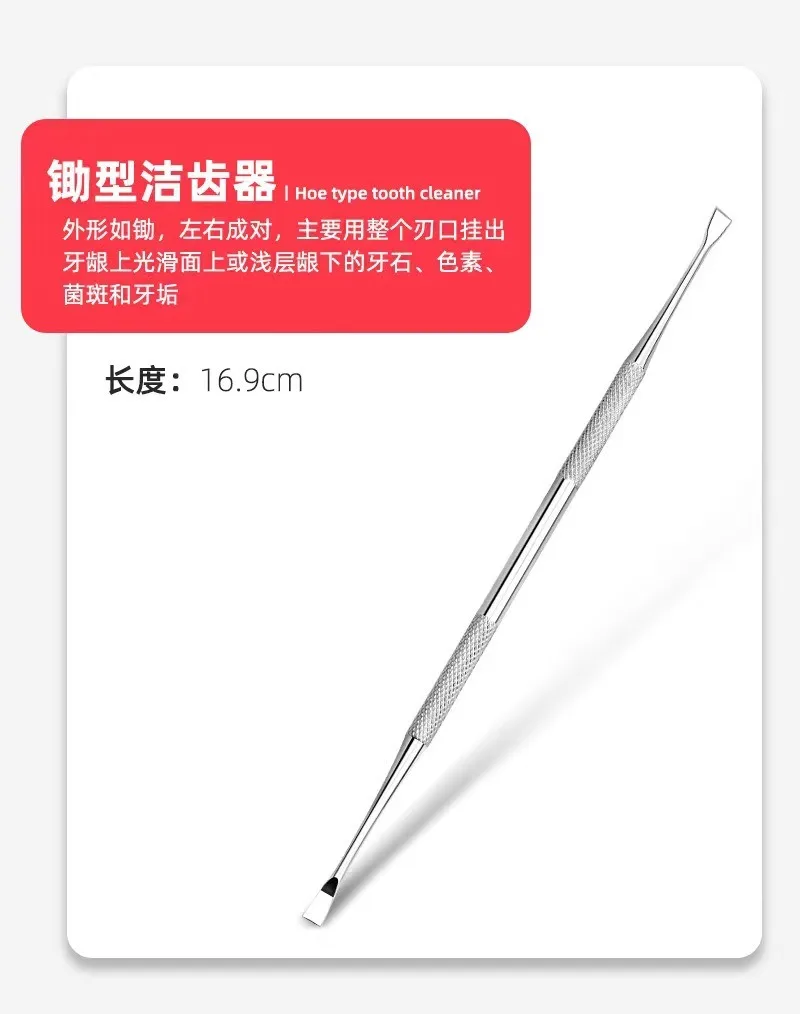 Stainless Steel Pet Tooth Cleaning Tool, Used To Remove Stains and Tartar. Dental Endoscopic Care Set for Dogs and Cats