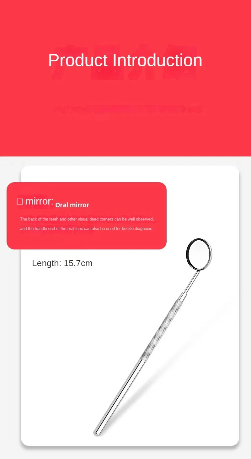 Stainless Steel Pet Tooth Cleaning Tool, Used To Remove Stains and Tartar. Dental Endoscopic Care Set for Dogs and Cats
