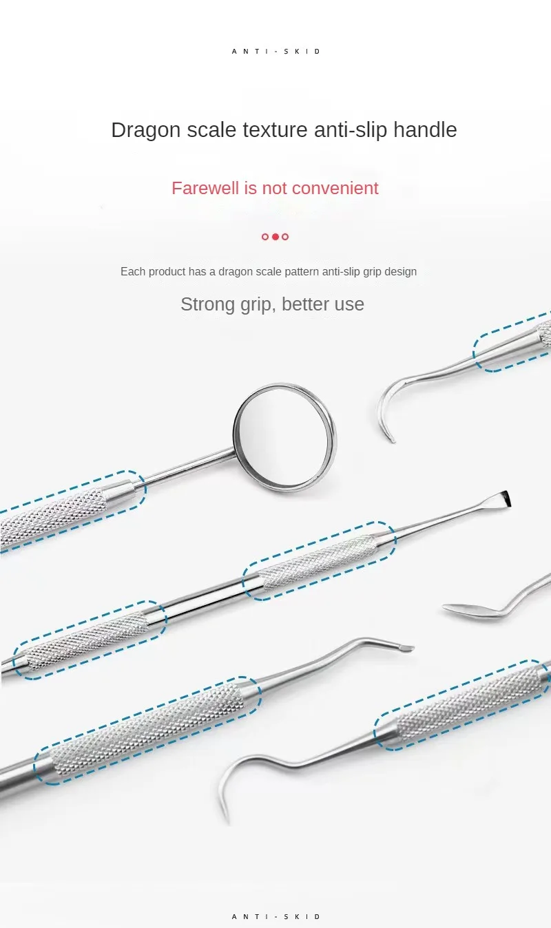 Stainless Steel Pet Tooth Cleaning Tool, Used To Remove Stains and Tartar. Dental Endoscopic Care Set for Dogs and Cats