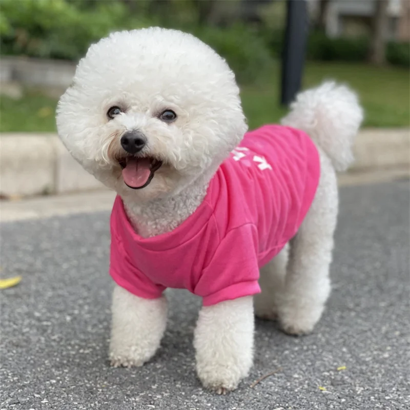 Sweet Print Puppy Dog Tshirt Vest Spring Autumn Cotton Pet Clothes for Small Dogs Poodle Yorkshire Teddy Shirts Mascotas Outfits