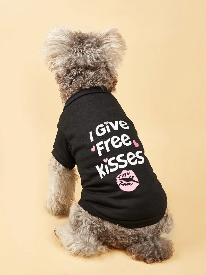 Sweet Print Puppy Dog Tshirt Vest Spring Autumn Cotton Pet Clothes for Small Dogs Poodle Yorkshire Teddy Shirts Mascotas Outfits