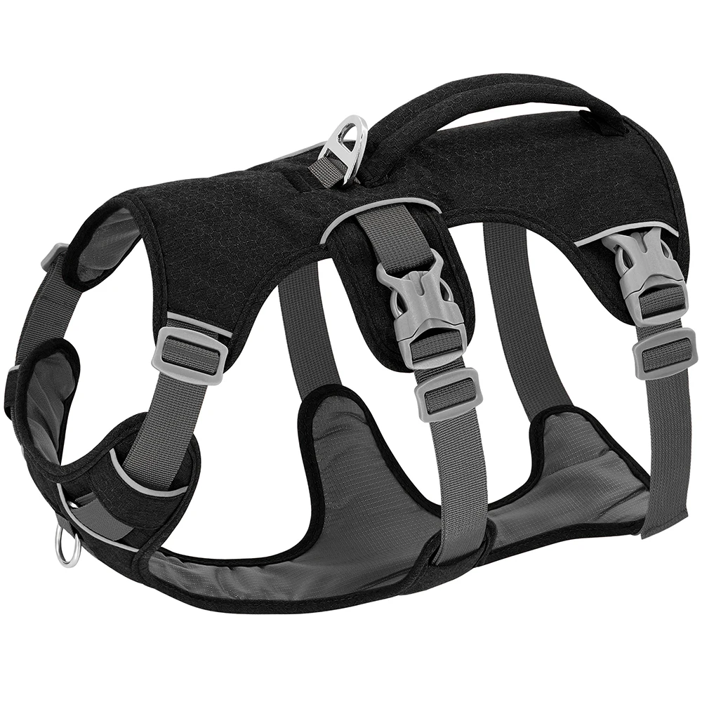 Escape Proof Nylon Dog Harness Reflective Dog Harnesses Durable Pet Vest With Handle Adjustable for Small Medium Large Dogs Pug