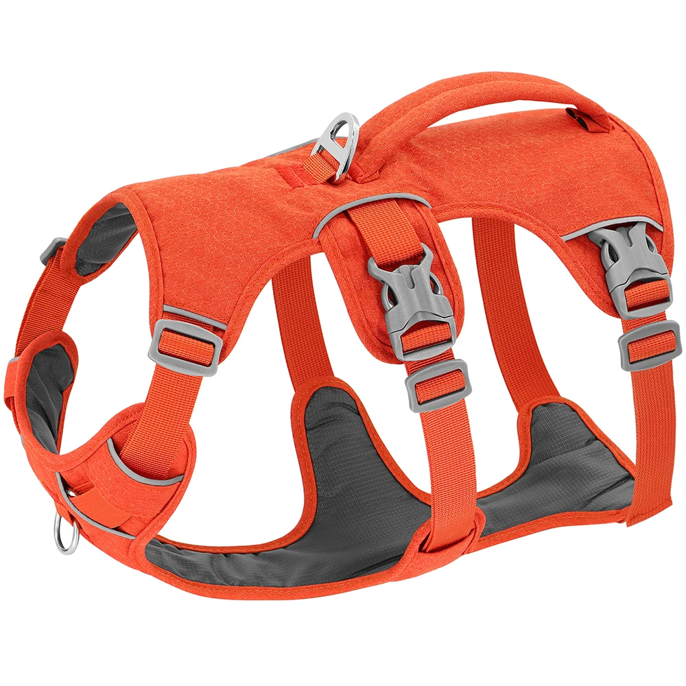 Escape Proof Nylon Dog Harness Reflective Dog Harnesses Durable Pet Vest With Handle Adjustable for Small Medium Large Dogs Pug
