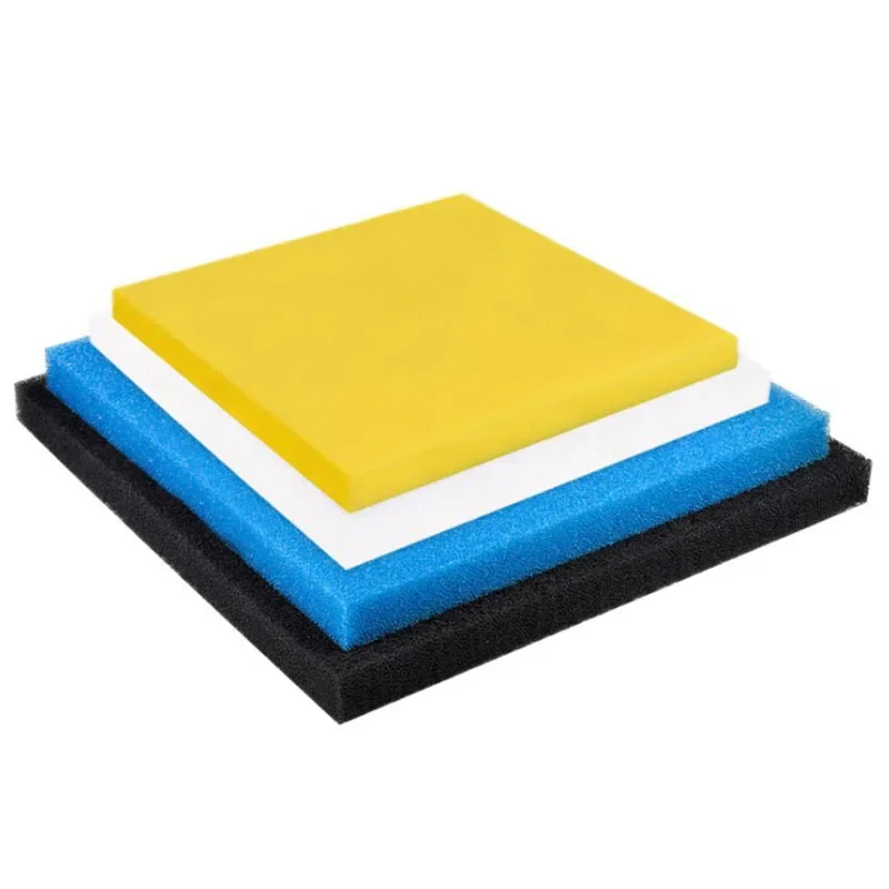 Black, blue, yellow 50cmx50cmx2cm Filtration Foam Aquarium Fish Tank Biochemical Filter Sponge Pad Skimmer Sponge Supply Tank