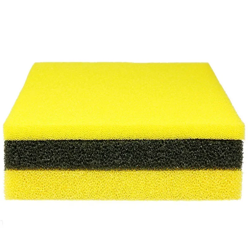 Black, blue, yellow 50cmx50cmx2cm Filtration Foam Aquarium Fish Tank Biochemical Filter Sponge Pad Skimmer Sponge Supply Tank