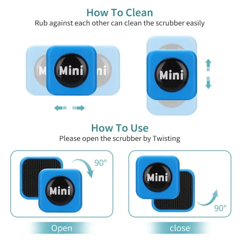 Aquarium Glass Cleaner Strong Magnetic Algaes Magnet Cleaning Tool Scraper Mini Floating Brush for Small Fish Tank