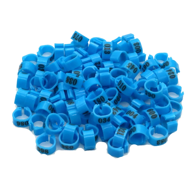 Pigeon Bird foot ring Colorful Identification Bird Ring Inner diameter 10mm NO.1-100 Digital mark ring Bird supplies 100 Pcs