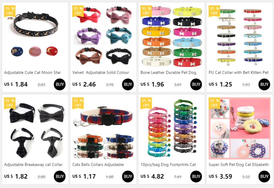 Cats Bells Collars Adjustable Nylon Buckles Fashion Reflective Pet Cat Collar  Head Pattern Supplies For Accessories