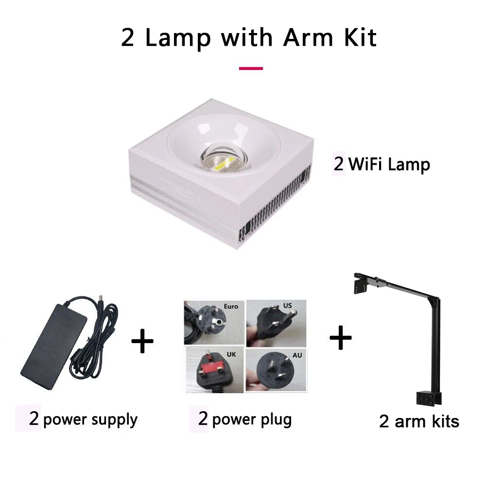 NEW PopBloom RL90 WiFi Led Aquarium Light Full Spectrum, Reef Light Aquarium Saltwater Coral Growing Marine Aquarium Tank Lamp
