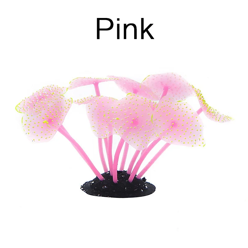 Sucker Coral Aquarium Artificial Coral Silicone Plant With Sucker Ornament Water Landscape Decor Fish Tank Aquarium Accessories