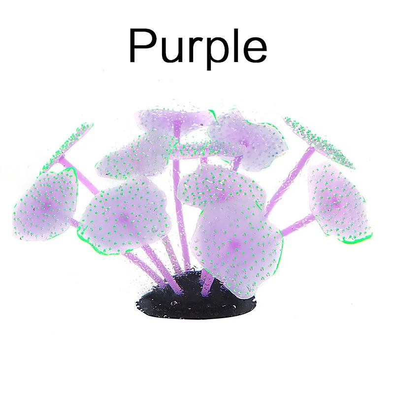 Sucker Coral Aquarium Artificial Coral Silicone Plant With Sucker Ornament Water Landscape Decor Fish Tank Aquarium Accessories
