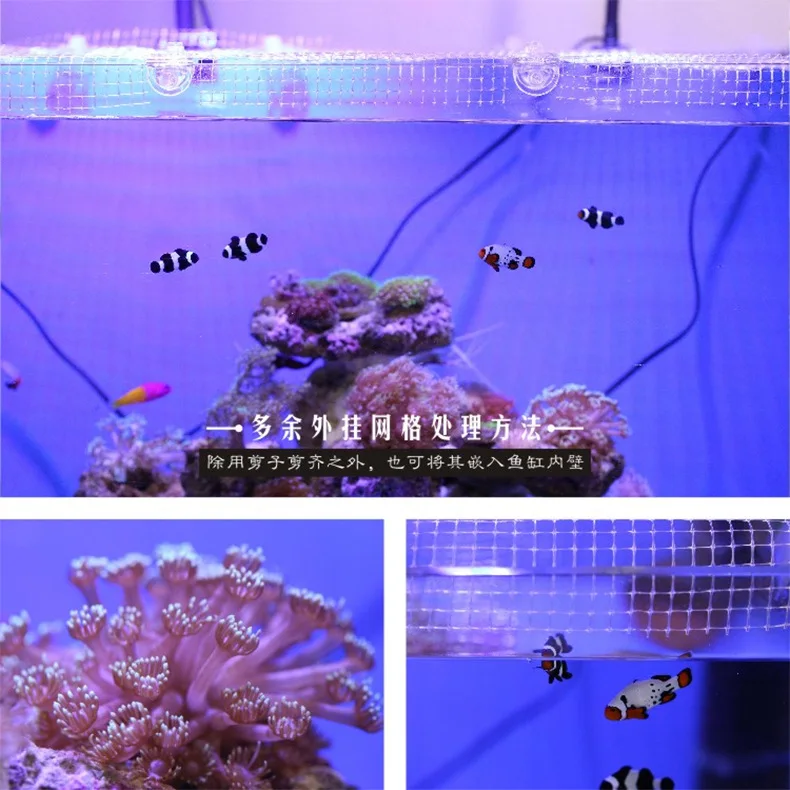 Aquarium Accessories Fish Tank Net Holder Acrylic Transparent PP Anti-Jump Net Clamp Fixed Clip Aquarium Cover Holder Clips