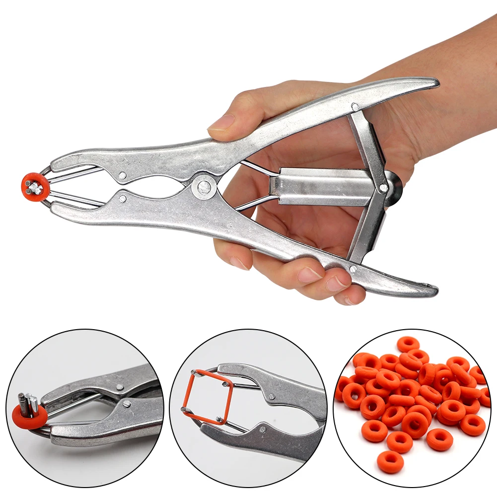 Farm Animal Tail Removal Pigs Sheep Castration Pliers Particulate Rubber Ring Castration Device Veterinary Equipment