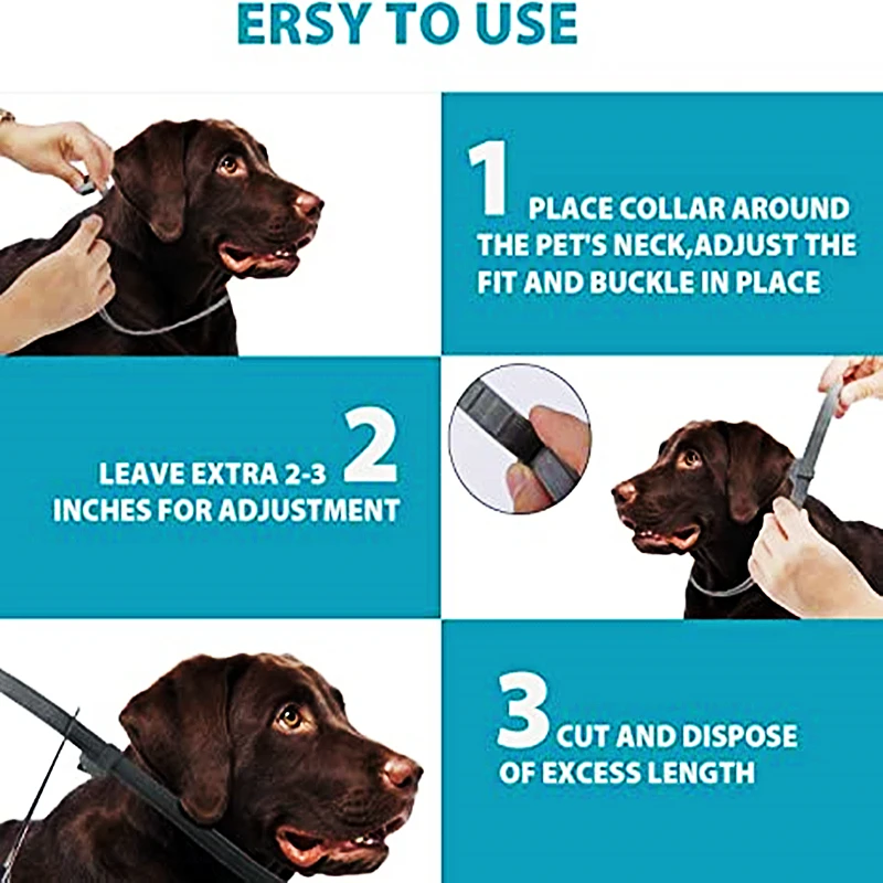 Dog Anti Flea And Tick Collars,Pet 8Month Protection Adjustable Collar For Large Dog Puppy Cat, Dogs Accessories