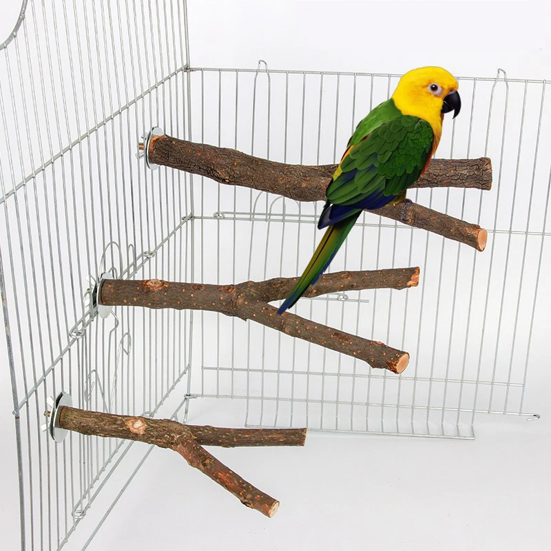 15/20/30cm Natural Wood Pet Parrot Raw Wood Fork Tree Branch Stand Rack Squirrel Bird Hamster Branch Perches Chew Toy StickD9091
