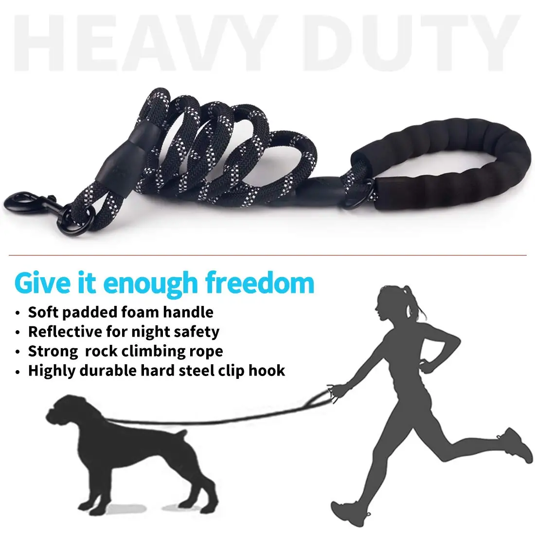 120/150/200/300CM Reflective Dog Leash Soft Handle Dog Leash Reinforced Leash for Small Medium Large Dogs Big Dog Supplies