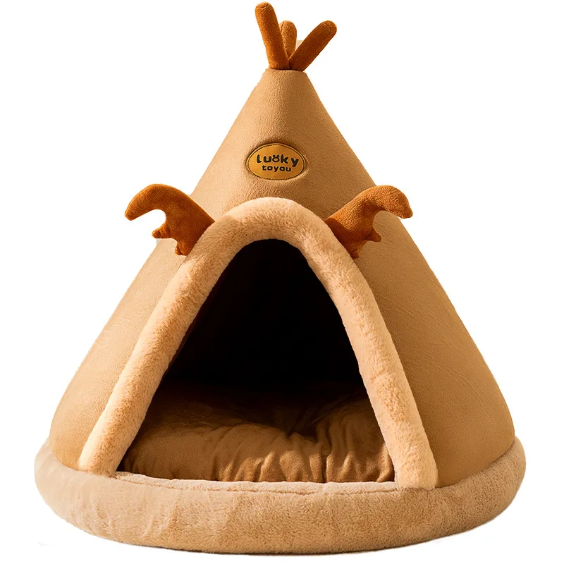 Dog Kennel Warm Winter Dog House Mat Detachable Washable Dogs Bed Nest Deep Sleep Tent for Medium Large Dogs House Supplies
