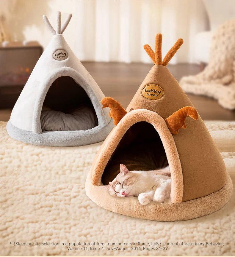 Dog Kennel Warm Winter Dog House Mat Detachable Washable Dogs Bed Nest Deep Sleep Tent for Medium Large Dogs House Supplies