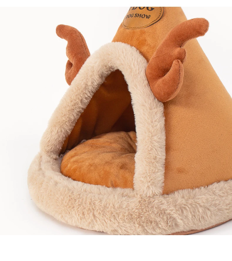 Dog Kennel Warm Winter Dog House Mat Detachable Washable Dogs Bed Nest Deep Sleep Tent for Medium Large Dogs House Supplies
