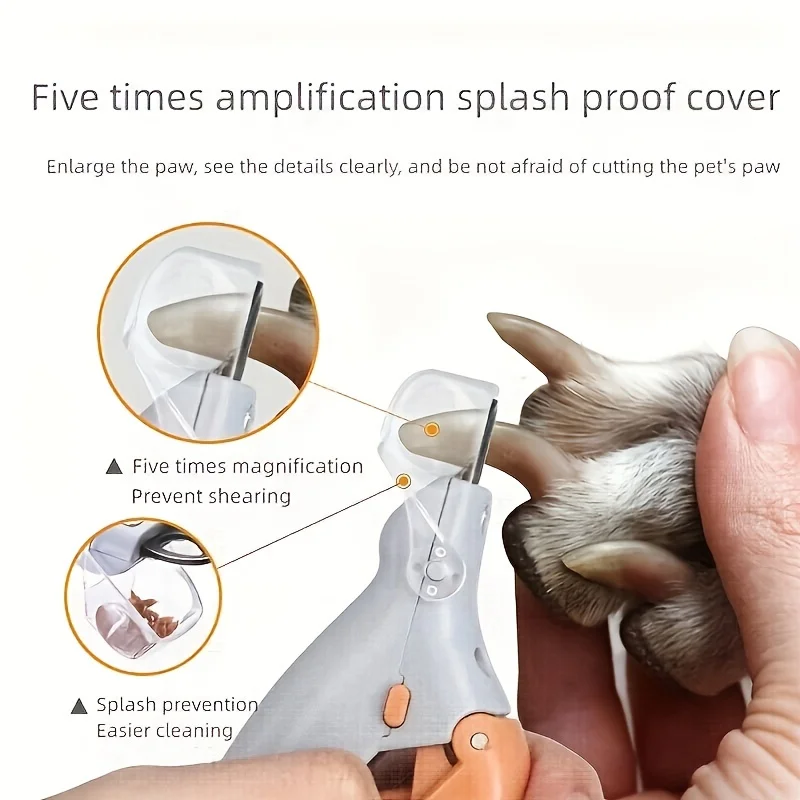 1pc LED Pet Nail Clipper For Easy And Safe Dog And Cat Paw Grooming, Nail Clippers with Lights, Cats, Dogs, Paws, Nail Clippers