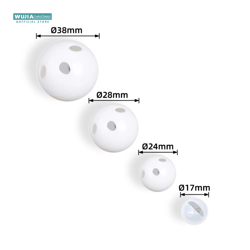30/50/100pcs Plastic Rattle Bell Balls Squeaker Baby Toys DIY Rattle Beads Noise Maker Repair Fix Dog Plush Doll Babies Supplies