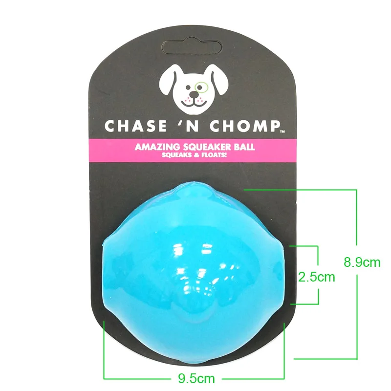 CAITEC Dog Toy Amazing Squeaker Ball Durable Floatable Springy Bite Resistant Best for Tossing Chasing Foraging Medium Large Dog