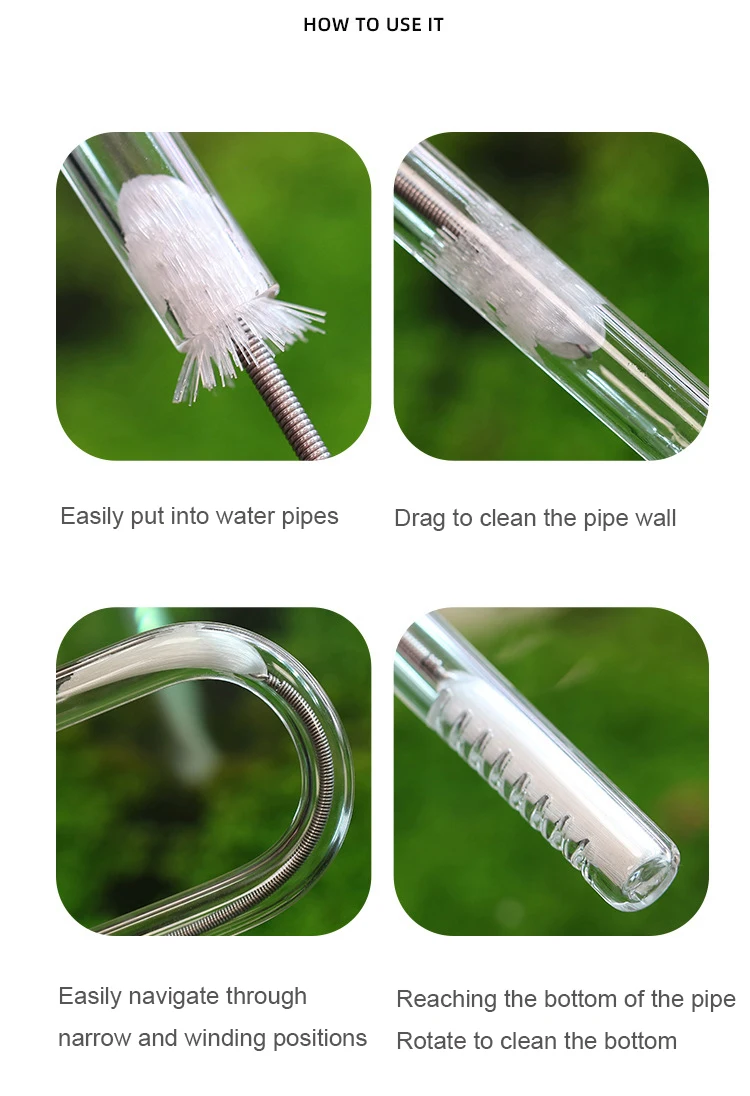 Aquarium Spring Brush Cleaning Tools Accessories Cleaners Fishbowl Supplies Fish Tank Akvarium Filter Fishing Goods Plant