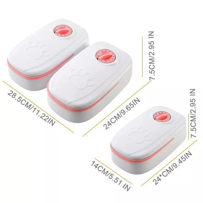 Dog Feeder Cat Automatic Feeding Water Bowl White Pet Food Storage Dispenser Container Pets Puppy Kitten Accessories