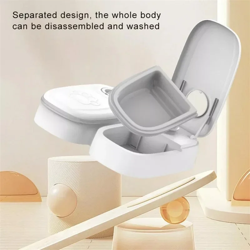 Dog Feeder Cat Automatic Feeding Water Bowl White Pet Food Storage Dispenser Container Pets Puppy Kitten Accessories