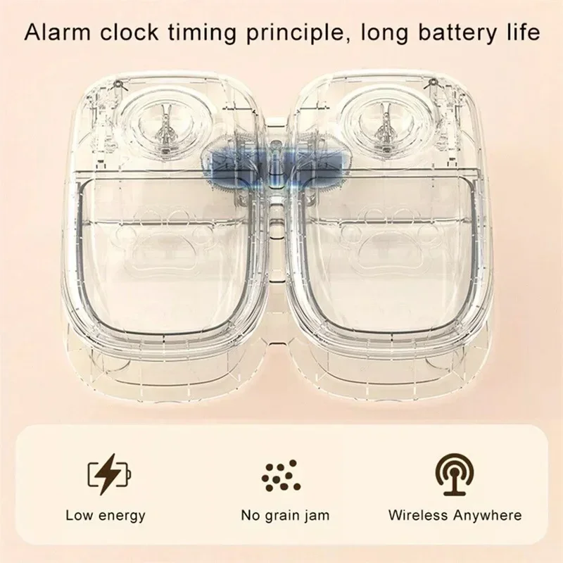 Dog Feeder Cat Automatic Feeding Water Bowl White Pet Food Storage Dispenser Container Pets Puppy Kitten Accessories