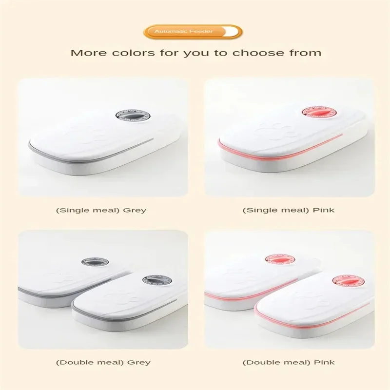 Dog Feeder Cat Automatic Feeding Water Bowl White Pet Food Storage Dispenser Container Pets Puppy Kitten Accessories