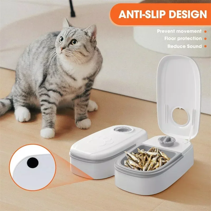 Dog Feeder Cat Automatic Feeding Water Bowl White Pet Food Storage Dispenser Container Pets Puppy Kitten Accessories