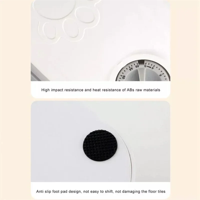 Dog Feeder Cat Automatic Feeding Water Bowl White Pet Food Storage Dispenser Container Pets Puppy Kitten Accessories