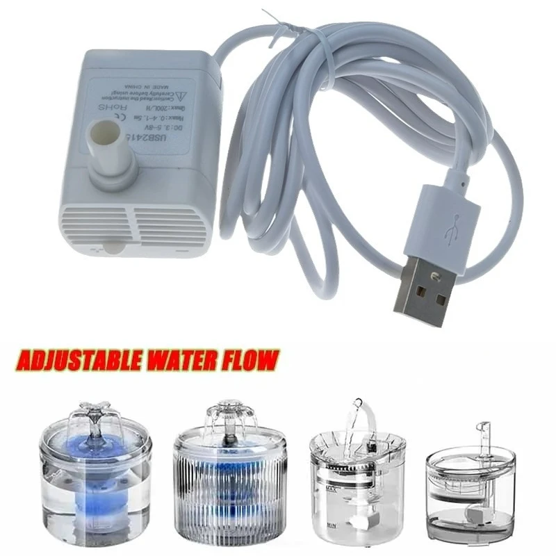 Water Pump Pet Cat Water Dispenser Anti Dry Burning Motor Cat Flower Water Dispenser Water Dispenser Fish Tank Submersible Pump