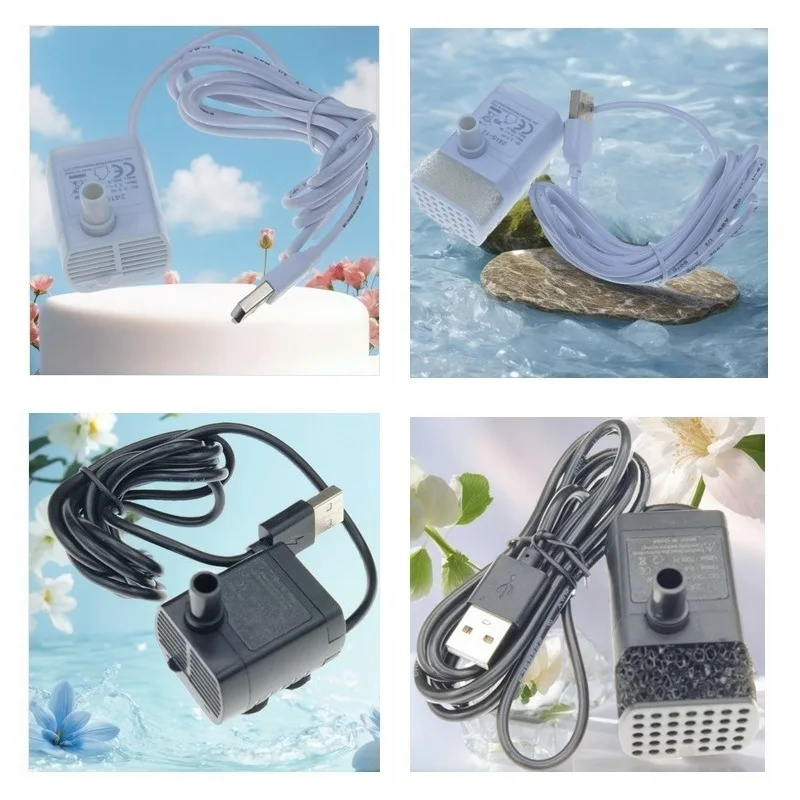 Water Pump Pet Cat Water Dispenser Anti Dry Burning Motor Cat Flower Water Dispenser Water Dispenser Fish Tank Submersible Pump